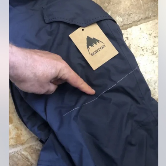 Burton Women M Medium Fly Snowboard Ski Pants AB479 Indigo Blue Blem (As is) NEW - Picture 2 of 4